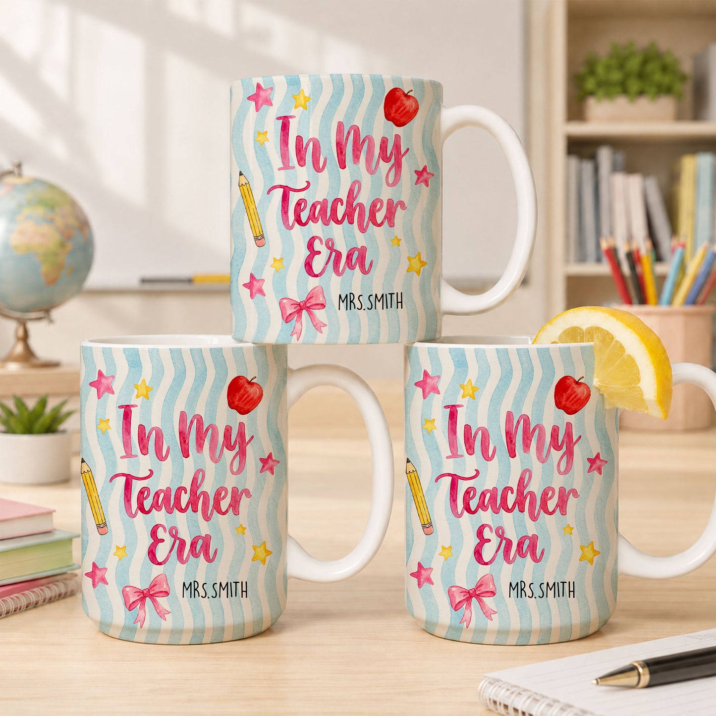 Personalized In My Teacher Era Mug, Custom Teacher Name Coffee Mug, Back to School Teacher Gift, First Day of School Cup, Teacher Appreciation Gift