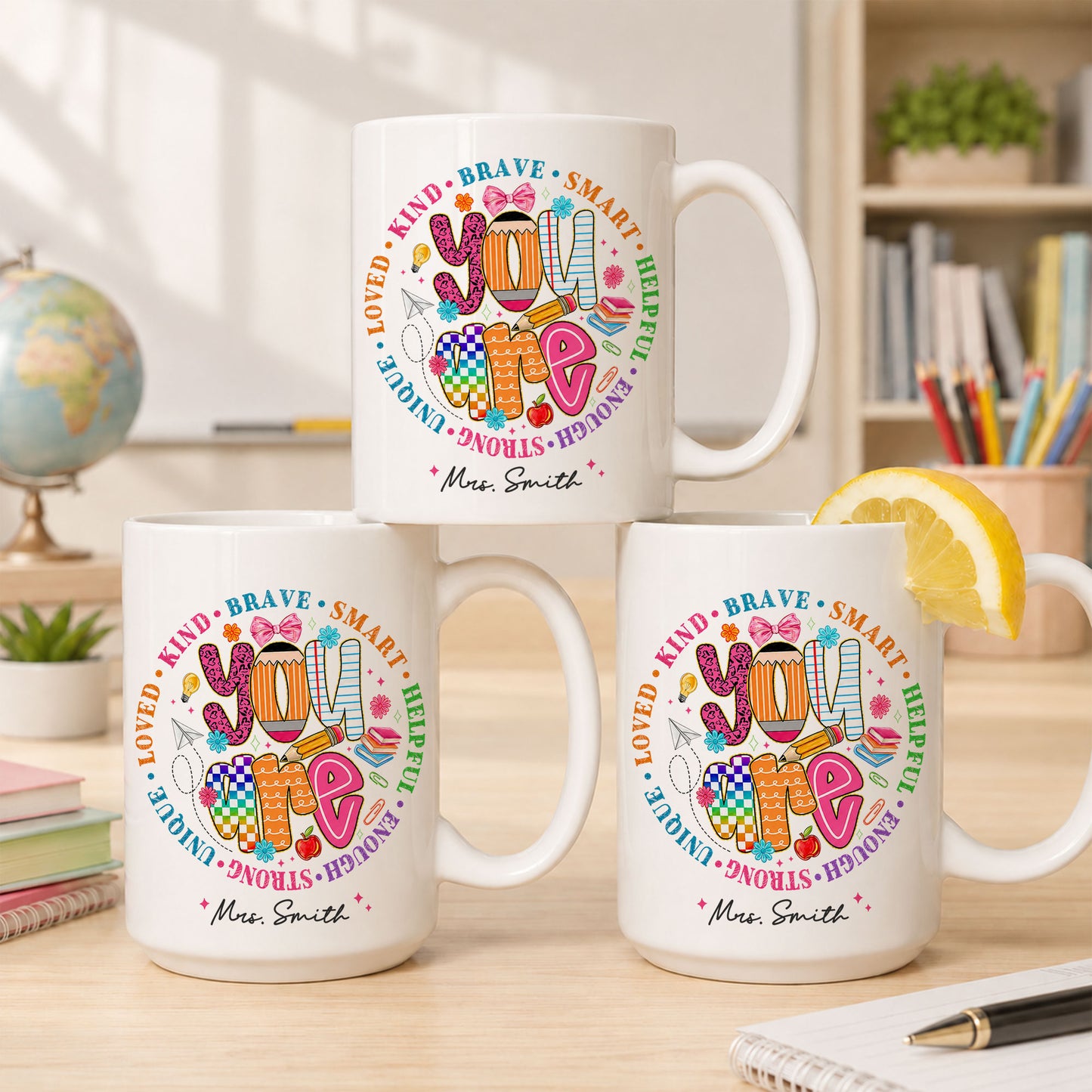 Personalized Teacher Coffee Mug, Custom You Can Do It Mug with Name, Back to School Gift, First Day of School, Teacher Appreciation Cup