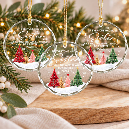 Sister Christmas Ornament, I Love You Forever Keepsake, Christmas Gift for Sister