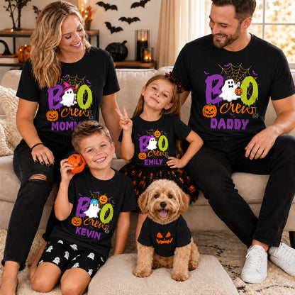 Personalized Halloween Family Shirts - Boo Crew Matching Family Shirt - Halloween Family Gift