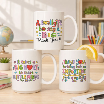 Crayon Teacher Mug - Thank You For Being An Important Part - Custom Appreciate Gift For Teachers
