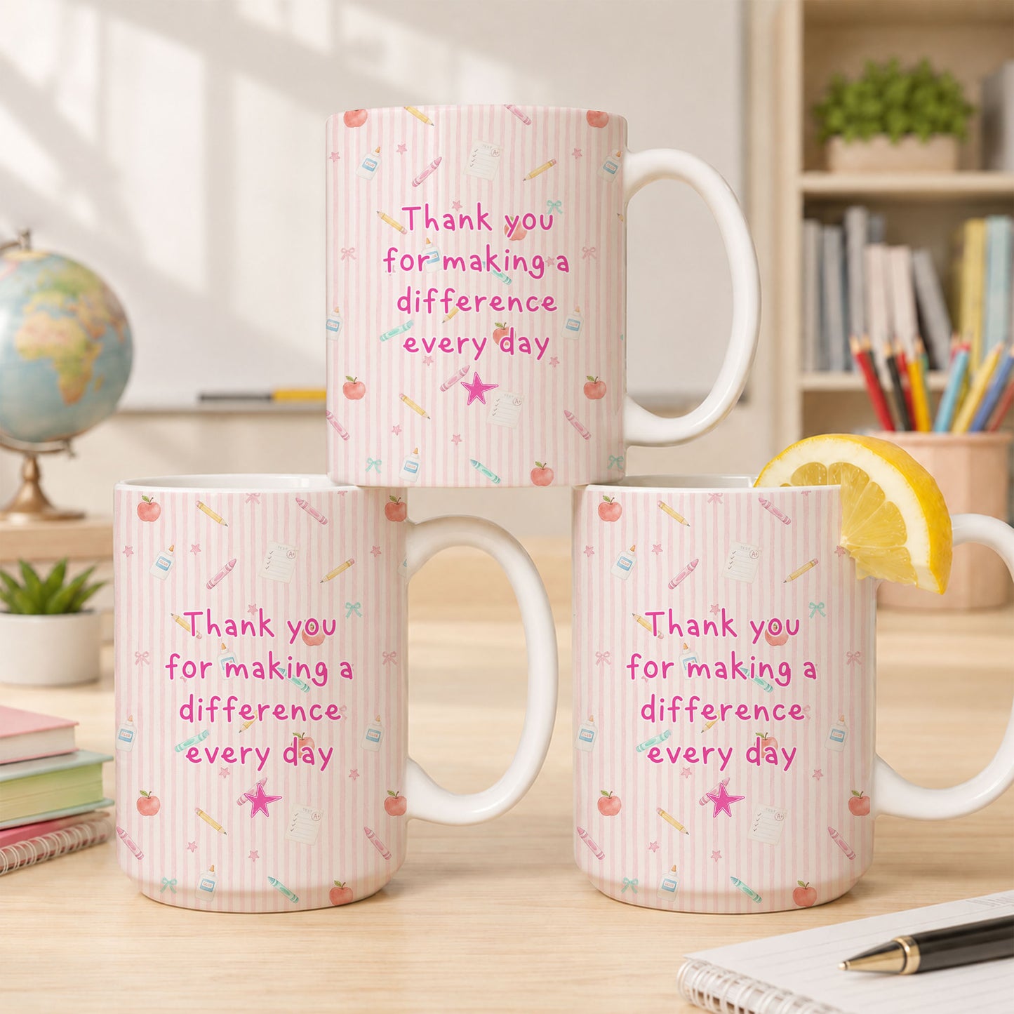 Personalized Teach Love Inspire Teacher Mug with Custom Name, Teacher Appreciation Coffee Mug, Thank You Teacher Gift, Back to School Gift