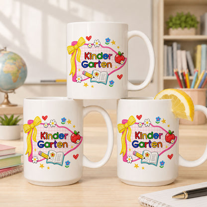 Colorful Crayon Teacher Mug - Teach Them Love Them Watch Them Grow - Custom Classroom & Name Teacher Gift