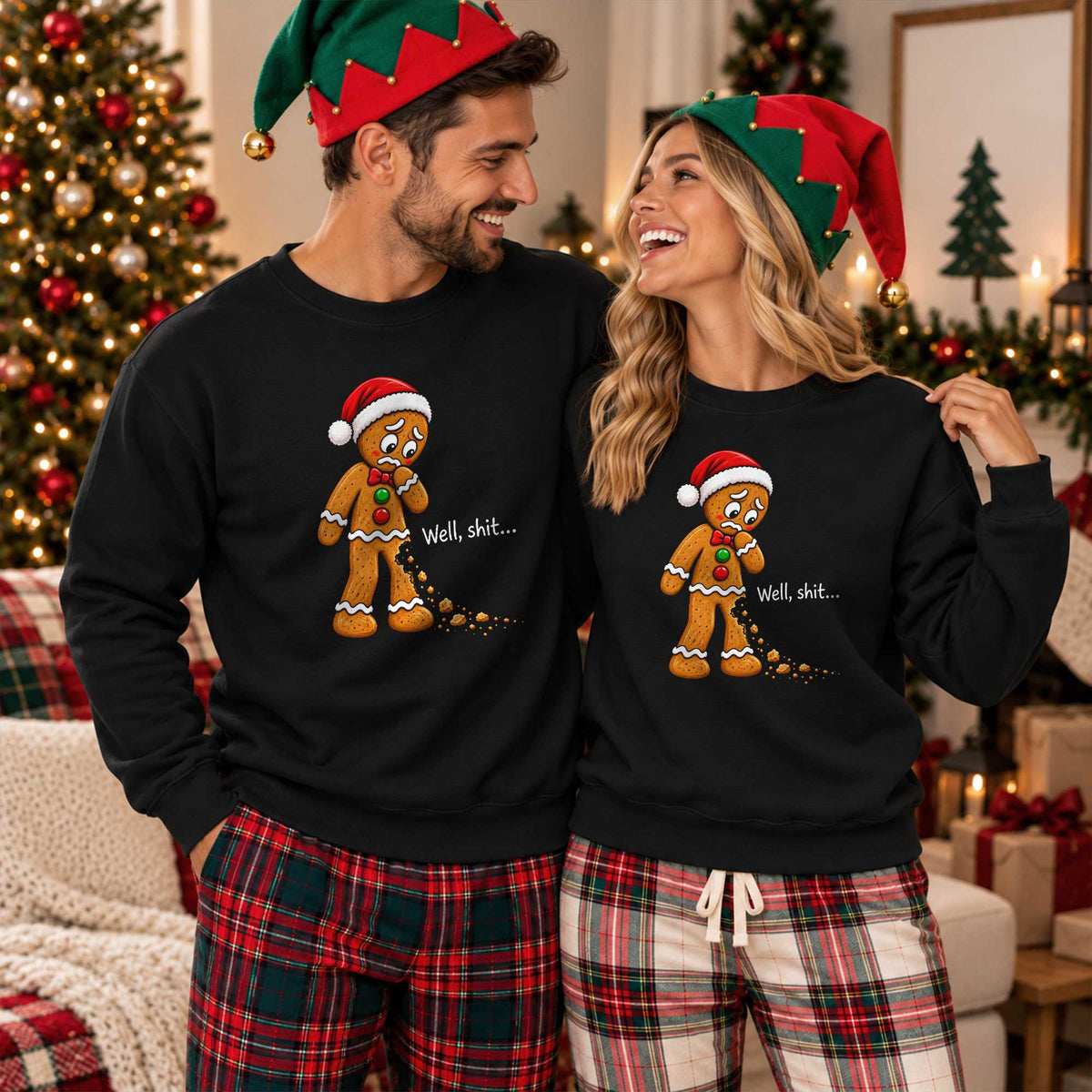 Gingerbread Christmas Sweatshirt, Funny Christmas Shirt Christmas Gift