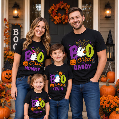 Personalized Halloween Family Shirts - Boo Crew Matching Family Shirt - Halloween Family Gift