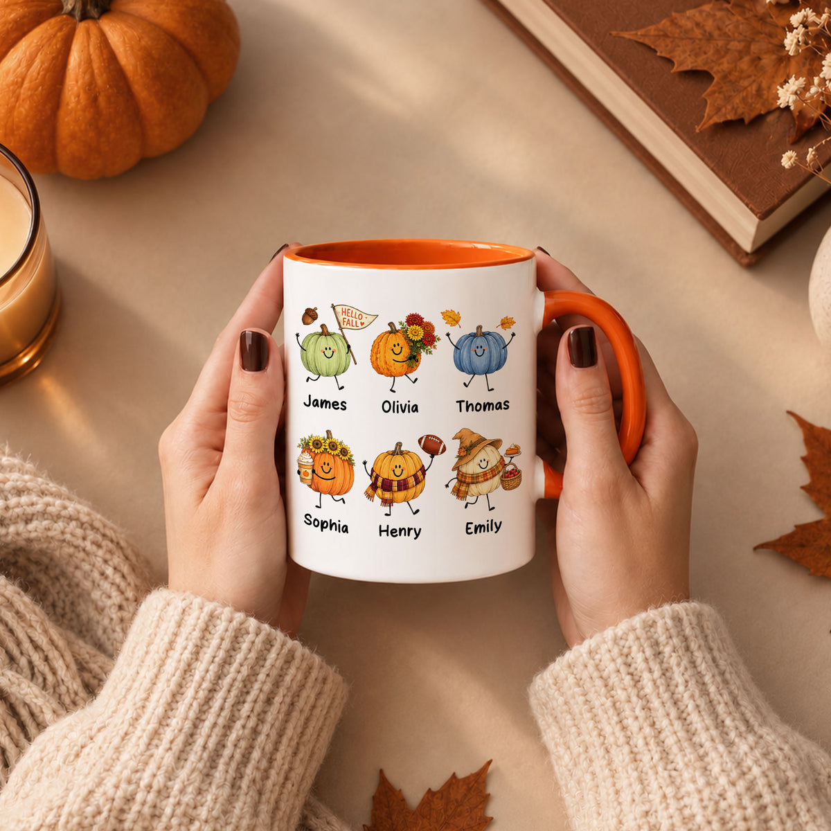 Personalized Thanksgiving Mug - The Cutest Pumpkins Call Me Mimi - Thanksgiving Gift for Mom, Grandma