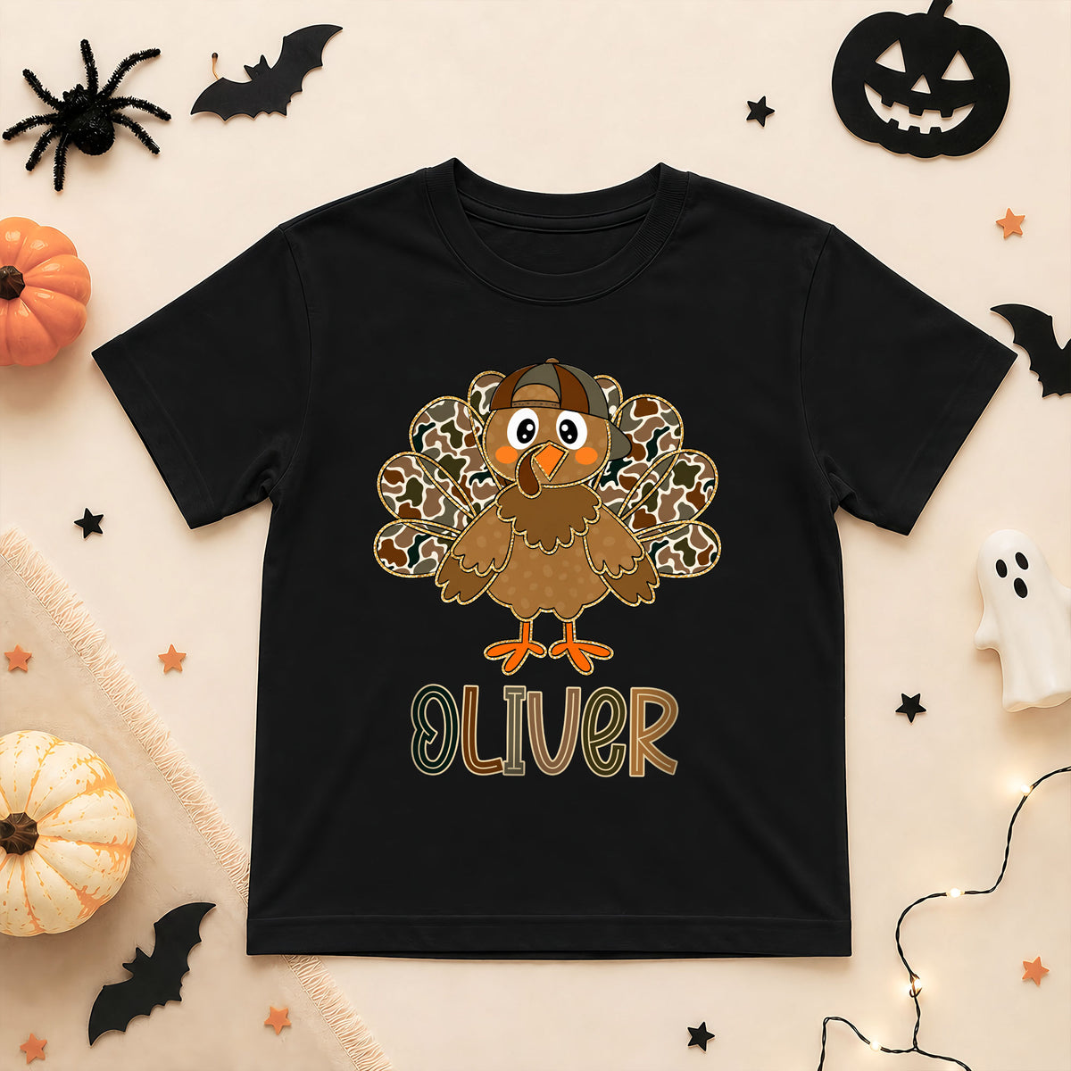 Personalized Thanksgiving Kids T-Shirt - Custom Turkey Shirt for Boys and Girls - Cute Fall Outfit, Thanksgiving Gift for Kids