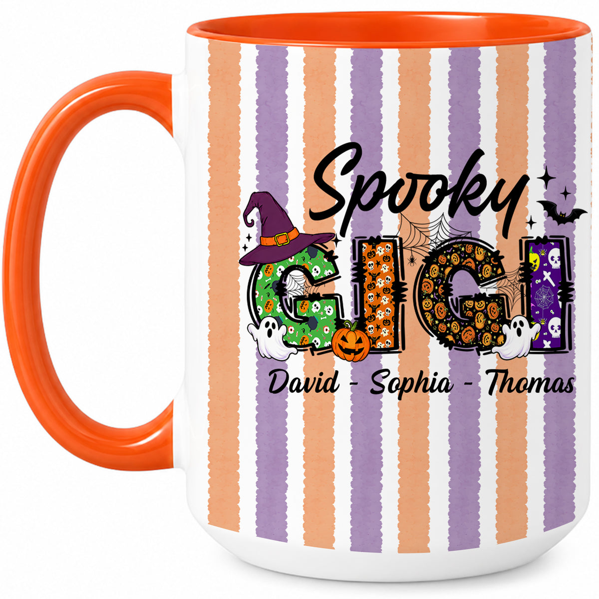 Personalized Halloween Accent Mug - Spooky Gigi Mug - Halloween Gift for Family Members