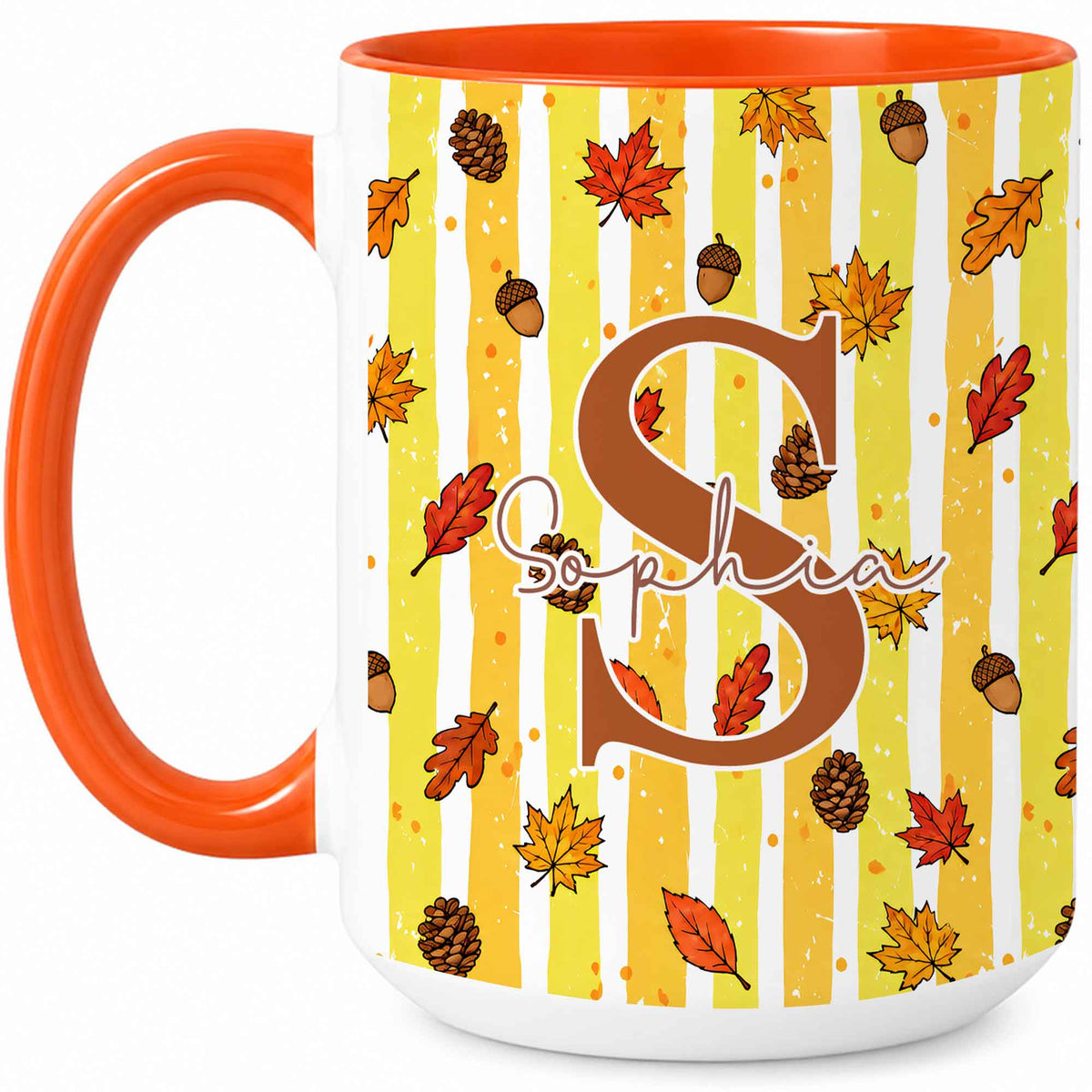 Personalized Thanksgiving Mug - Custom Name Fall Pumpkin Mug - Thanksgiving Gift for Friends, Self Gift