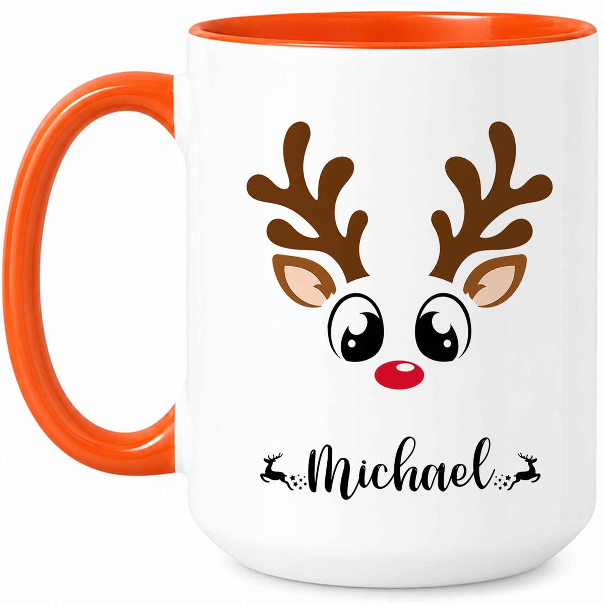 Personalized Christmas Matching Mug - Reindeer Mug Sets for Families, Groups, Businesses & Teams - Christmas Gift