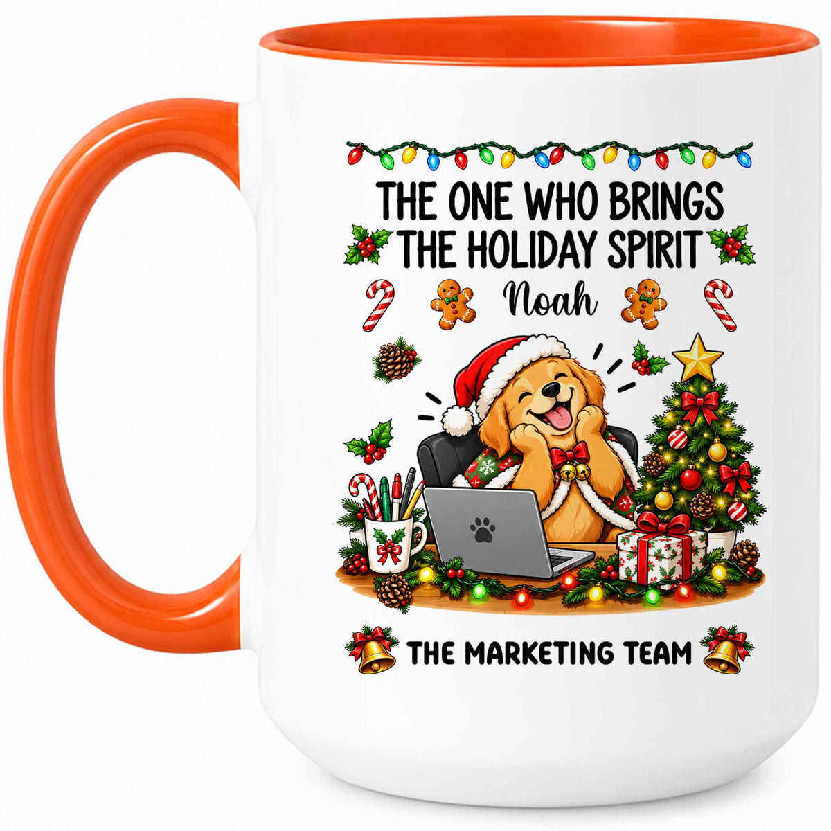 Personalized Christmas Mug for Coworkers - Custom Name Funny Office Coffee Cup - Christmas Gift for Coworkers, Colleagues