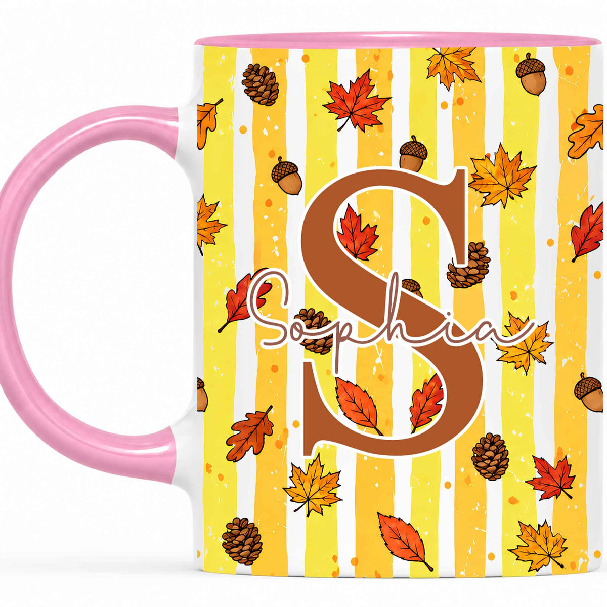 Personalized Thanksgiving Mug - Custom Name Fall Pumpkin Mug - Thanksgiving Gift for Friends, Self Gift