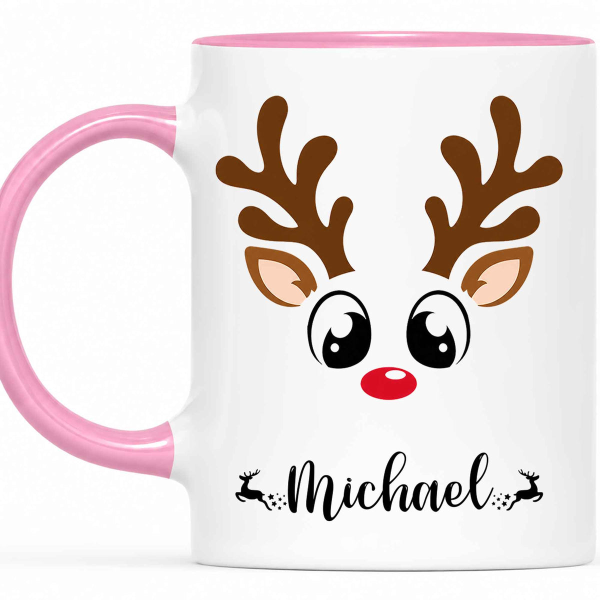 Personalized Christmas Matching Mug - Reindeer Mug Sets for Families, Groups, Businesses & Teams - Christmas Gift