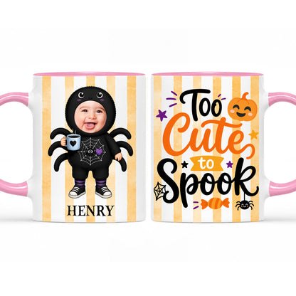 Personalized Halloween Baby Mug - Custom Photo Baby Kid Accent Mug - Cute Spooky Baby Gift