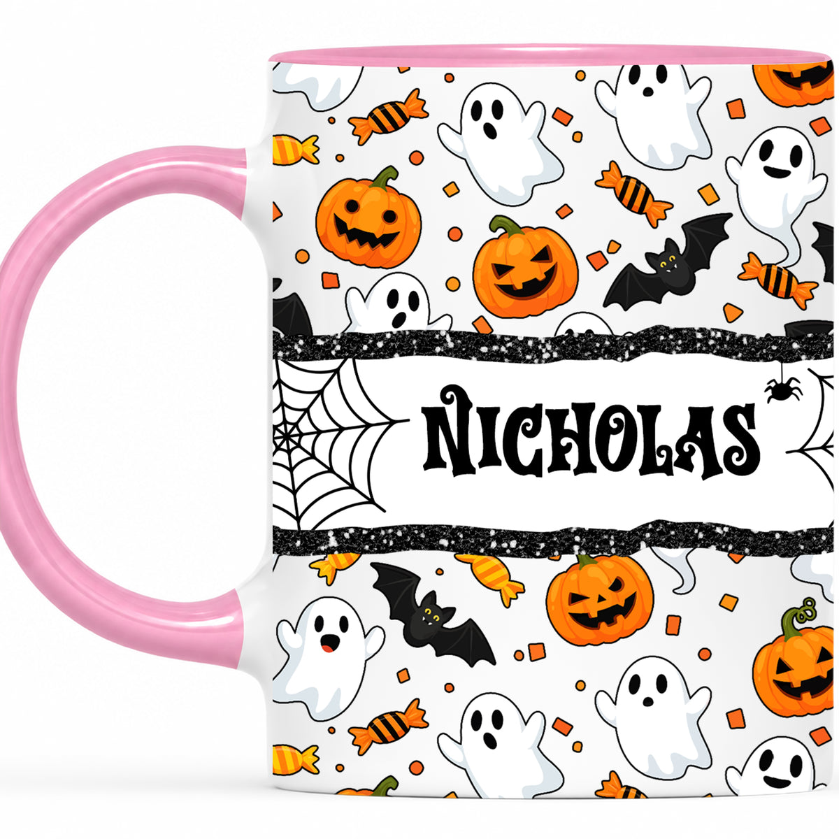 Personalized Halloween Name Mug - Cute Spooky Halloween Accent Mug - Halloween Lovers Gift