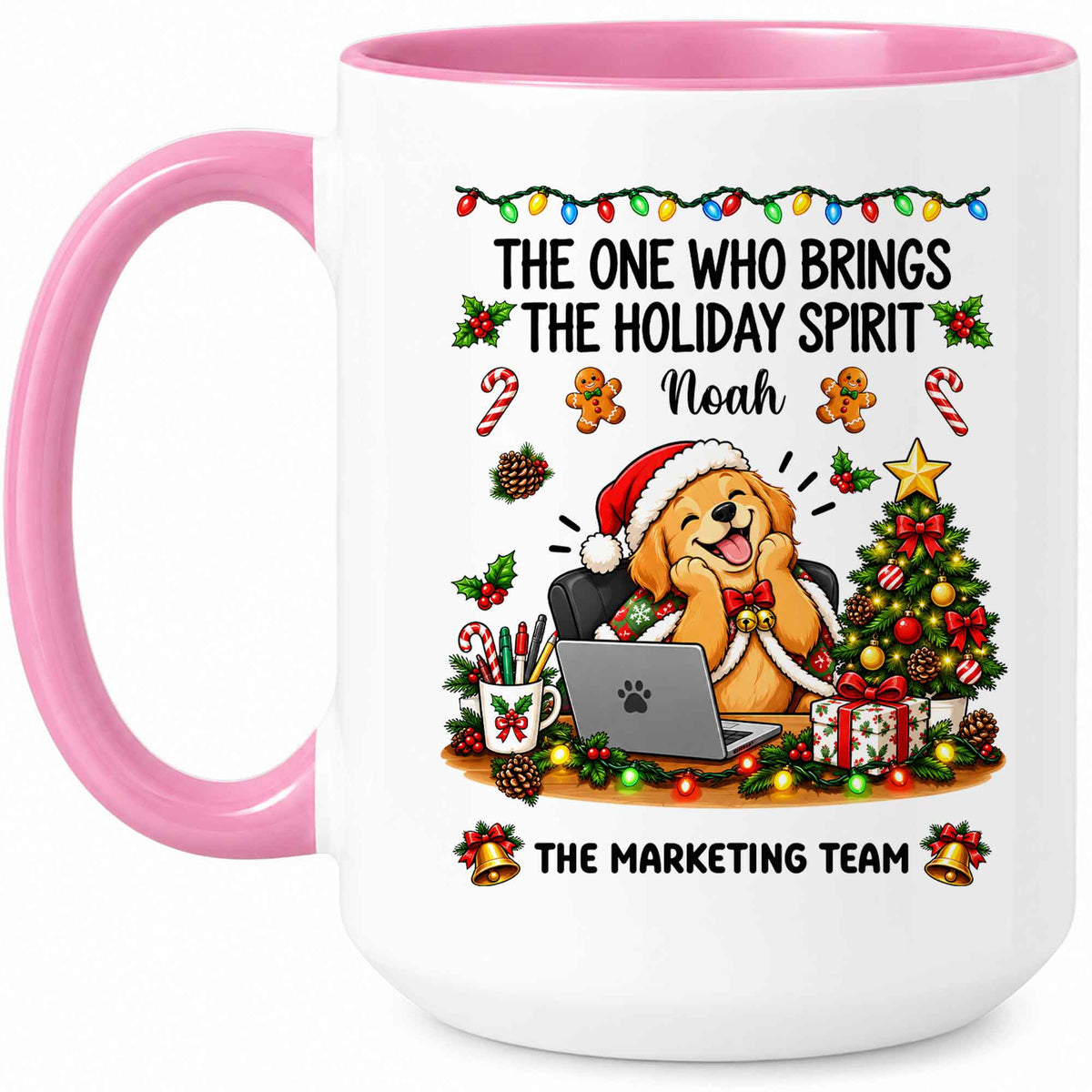 Personalized Christmas Mug for Coworkers - Custom Name Funny Office Coffee Cup - Christmas Gift for Coworkers, Colleagues