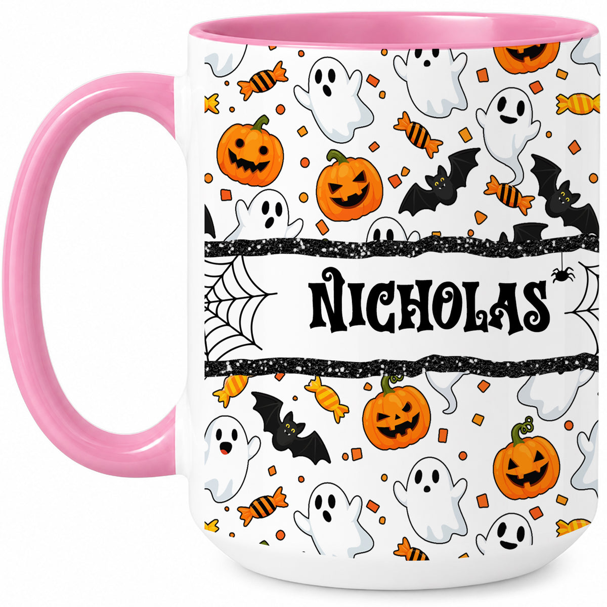 Personalized Halloween Name Mug - Cute Spooky Halloween Accent Mug - Halloween Lovers Gift