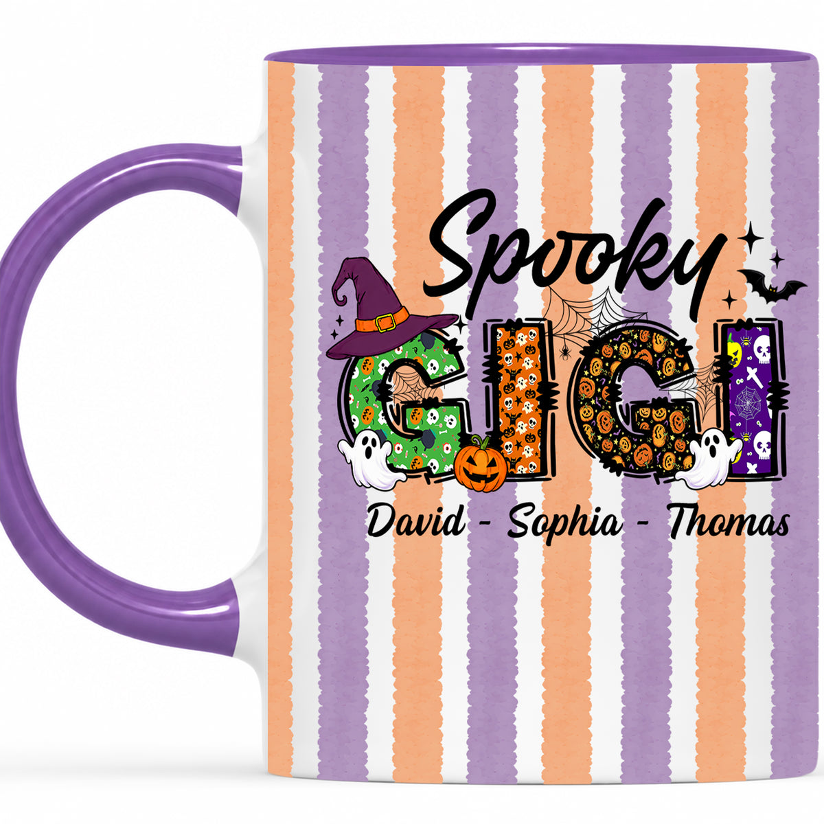 Personalized Halloween Accent Mug - Spooky Gigi Mug - Halloween Gift for Family Members