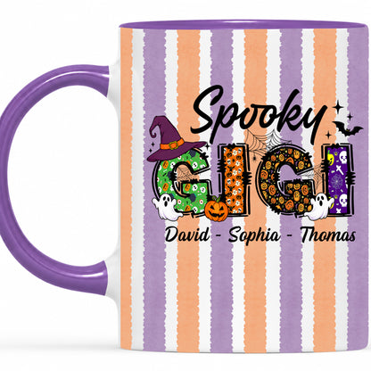 Personalized Halloween Accent Mug - Spooky Gigi Mug - Halloween Gift for Family Members
