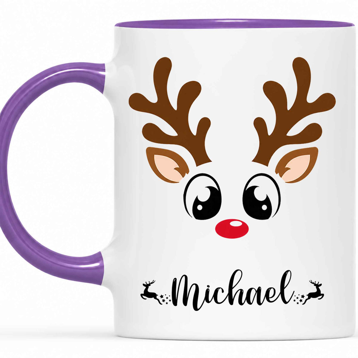 Personalized Christmas Matching Mug - Reindeer Mug Sets for Families, Groups, Businesses & Teams - Christmas Gift