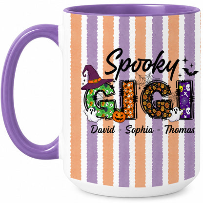 Personalized Halloween Accent Mug - Spooky Gigi Mug - Halloween Gift for Family Members