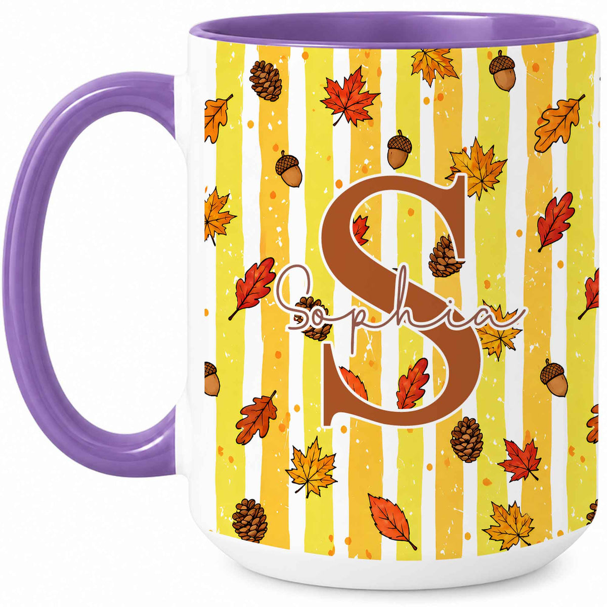 Personalized Thanksgiving Mug - Custom Name Fall Pumpkin Mug - Thanksgiving Gift for Friends, Self Gift