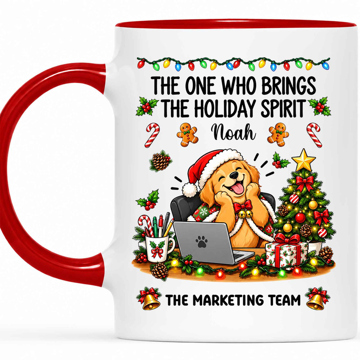 Personalized Christmas Mug for Coworkers - Custom Name Funny Office Coffee Cup - Christmas Gift for Coworkers, Colleagues