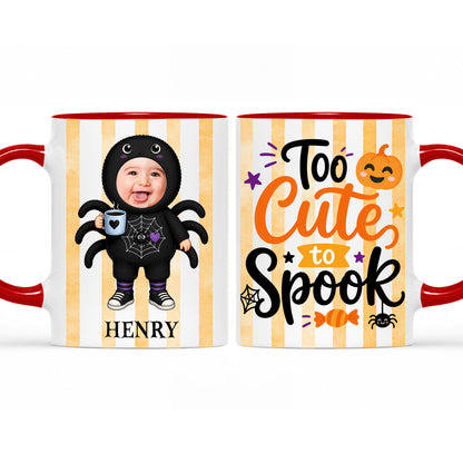 Personalized Halloween Baby Mug - Custom Photo Baby Kid Accent Mug - Cute Spooky Baby Gift