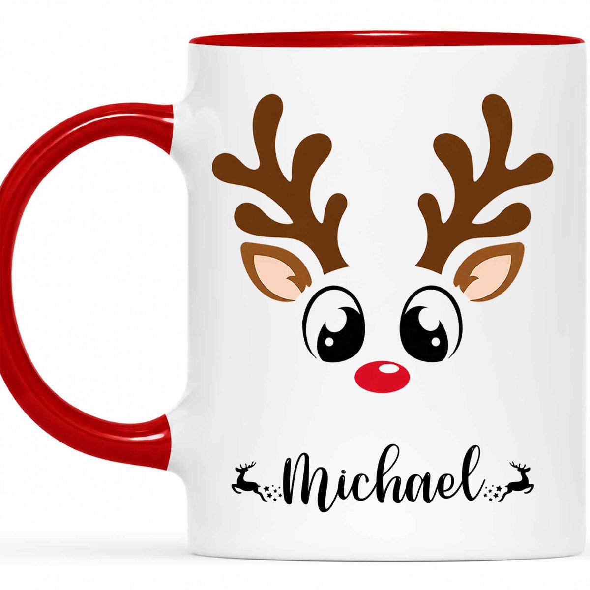 Personalized Christmas Matching Mug - Reindeer Mug Sets for Families, Groups, Businesses & Teams - Christmas Gift