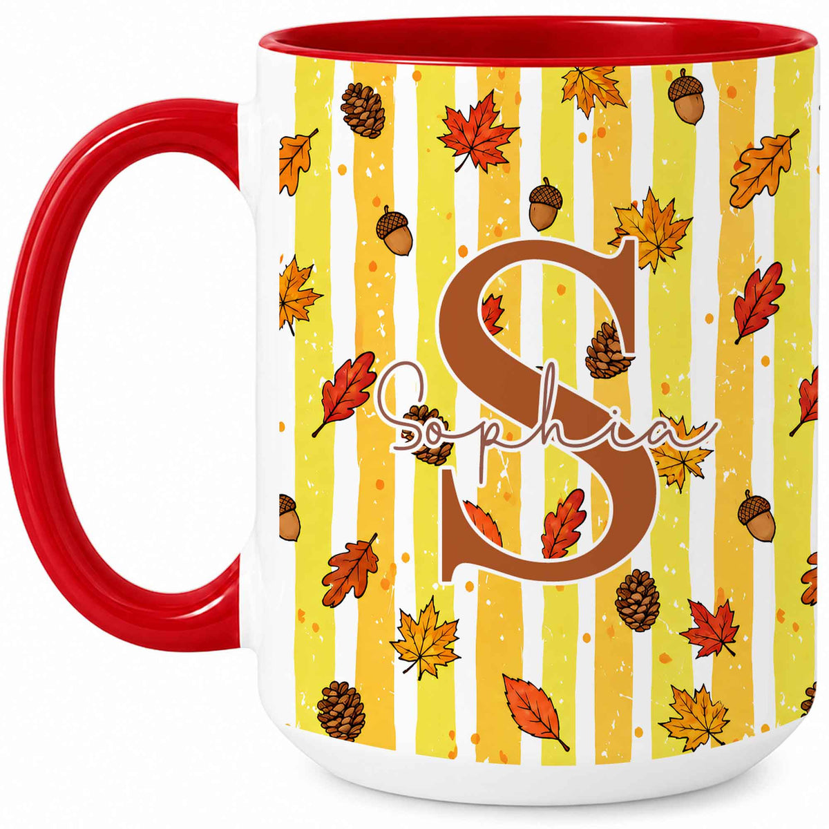 Personalized Thanksgiving Mug - Custom Name Fall Pumpkin Mug - Thanksgiving Gift for Friends, Self Gift