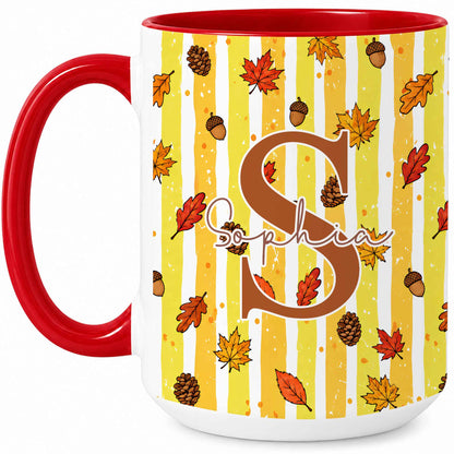 Personalized Thanksgiving Mug - Custom Name Fall Pumpkin Mug - Thanksgiving Gift for Friends, Self Gift