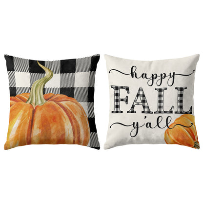 Thanksgiving Fall Decorative Pillow Set of 2 or 4, Harvest Throw Pillows for Home Decor, Gifts for Family