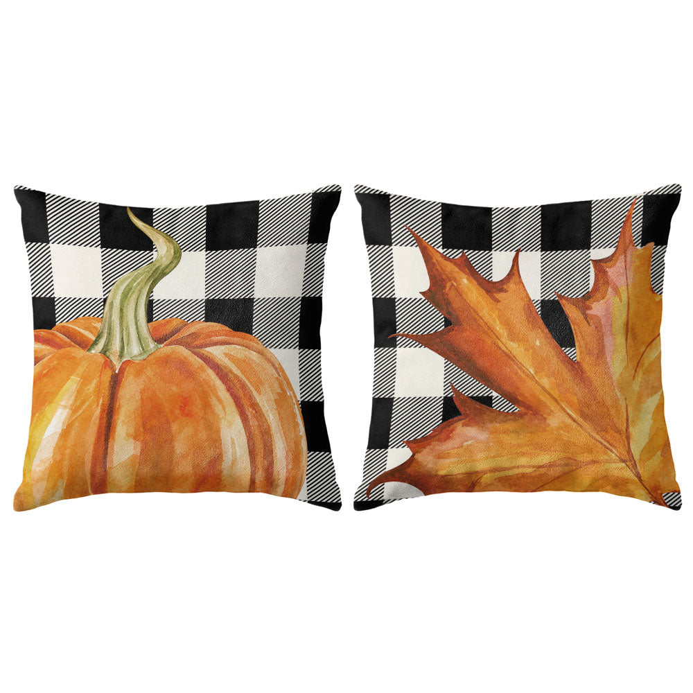 Thanksgiving Fall Decorative Pillow Set of 2 or 4, Harvest Throw Pillows for Home Decor, Gifts for Family
