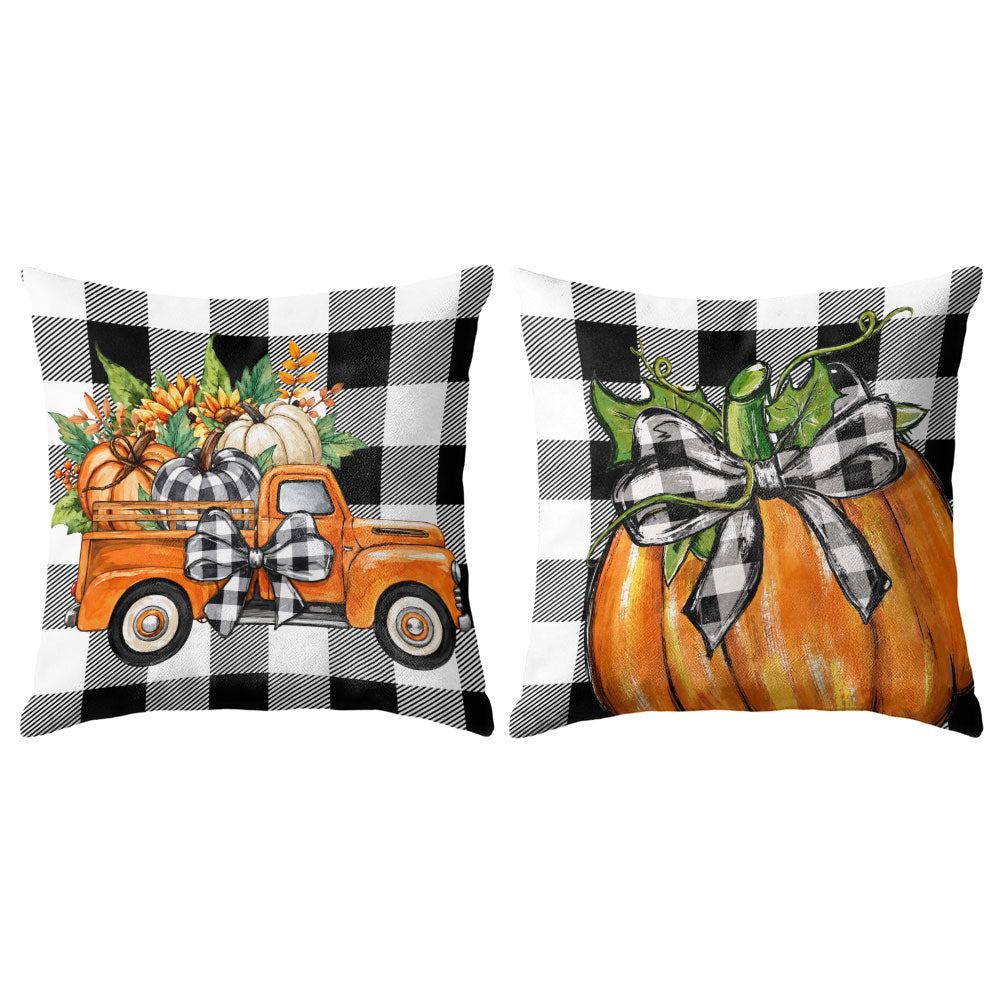 Thanksgiving Fall Decorative Pillow Set of 2 or 4, Harvest Throw Pillows for Home Decor, Gifts for Family
