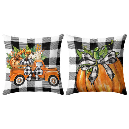 Thanksgiving Fall Decorative Pillow Set of 2 or 4, Harvest Throw Pillows for Home Decor, Gifts for Family