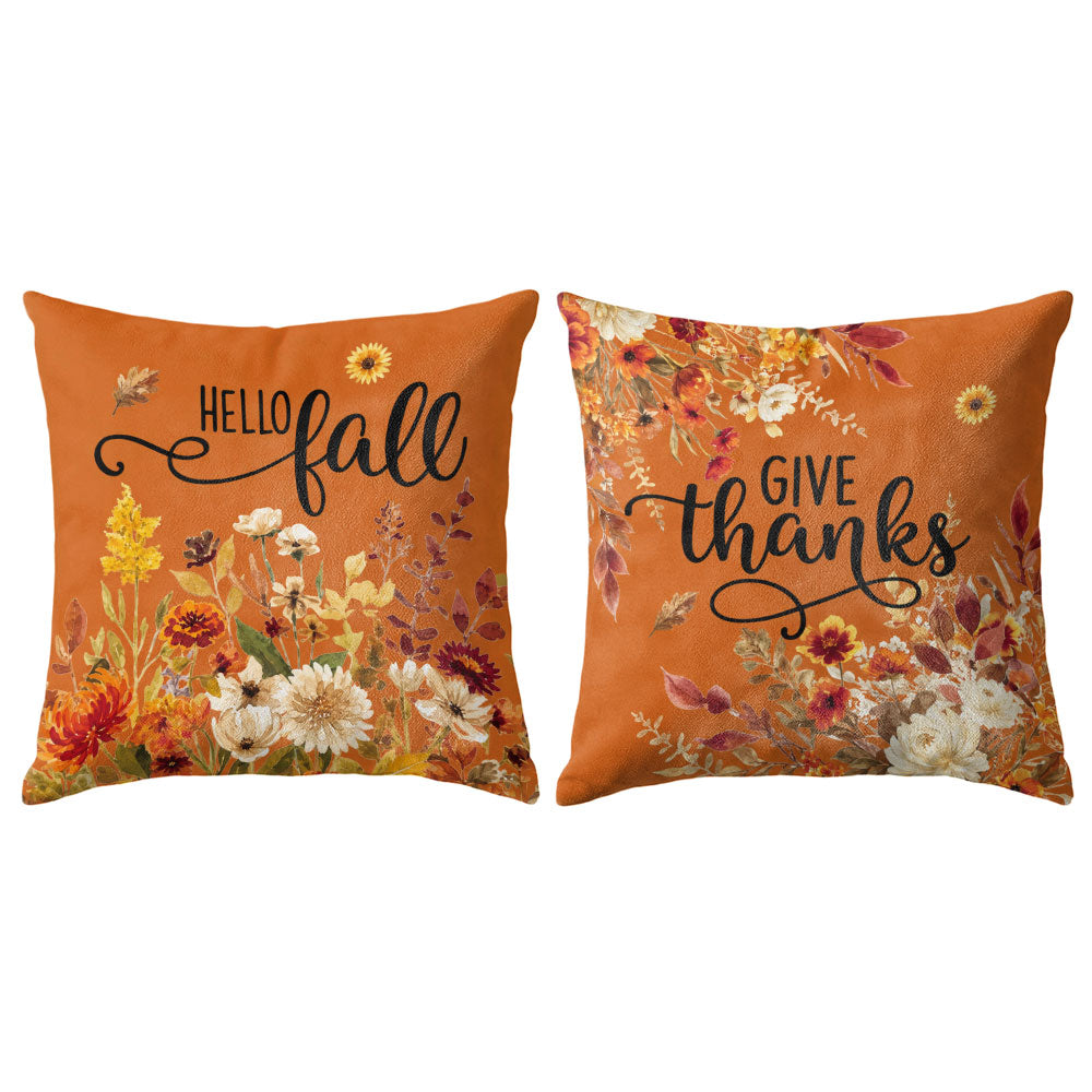 Thanksgiving Fall Decorative Pillow Set of 2 or 4, Harvest Throw Pillows for Home Decor, Gifts for Family