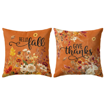 Thanksgiving Fall Decorative Pillow Set of 2 or 4, Harvest Throw Pillows for Home Decor, Gifts for Family