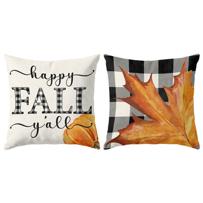 Thanksgiving Fall Decorative Pillow Set of 2 or 4, Harvest Throw Pillows for Home Decor, Gifts for Family