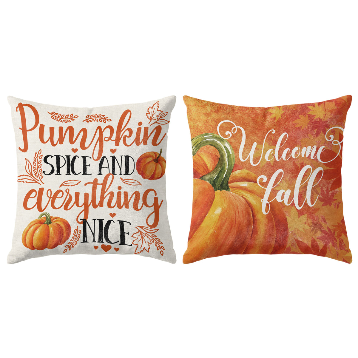 Thanksgiving Fall Decorative Pillow Set of 2 or 4, Harvest Throw Pillows for Home Decor, Gifts for Family