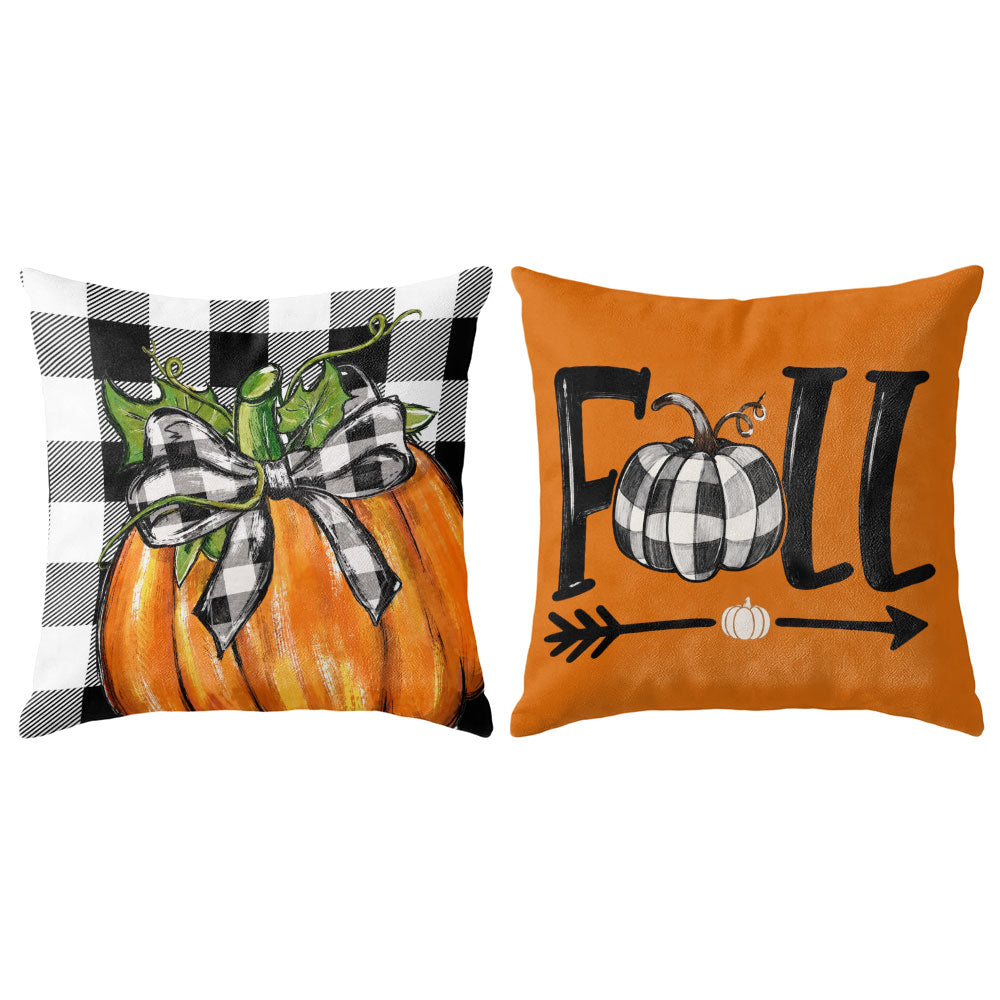 Thanksgiving Fall Decorative Pillow Set of 2 or 4, Harvest Throw Pillows for Home Decor, Gifts for Family