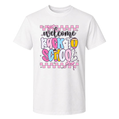 Personalized Welcome Back to School Teacher Student Shirt, Custom Name Back to School T-Shirt, First Day of School Gift Tee