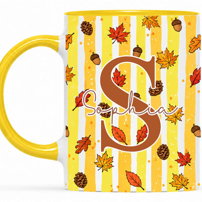 Personalized Thanksgiving Mug - Custom Name Fall Pumpkin Mug - Thanksgiving Gift for Friends, Self Gift