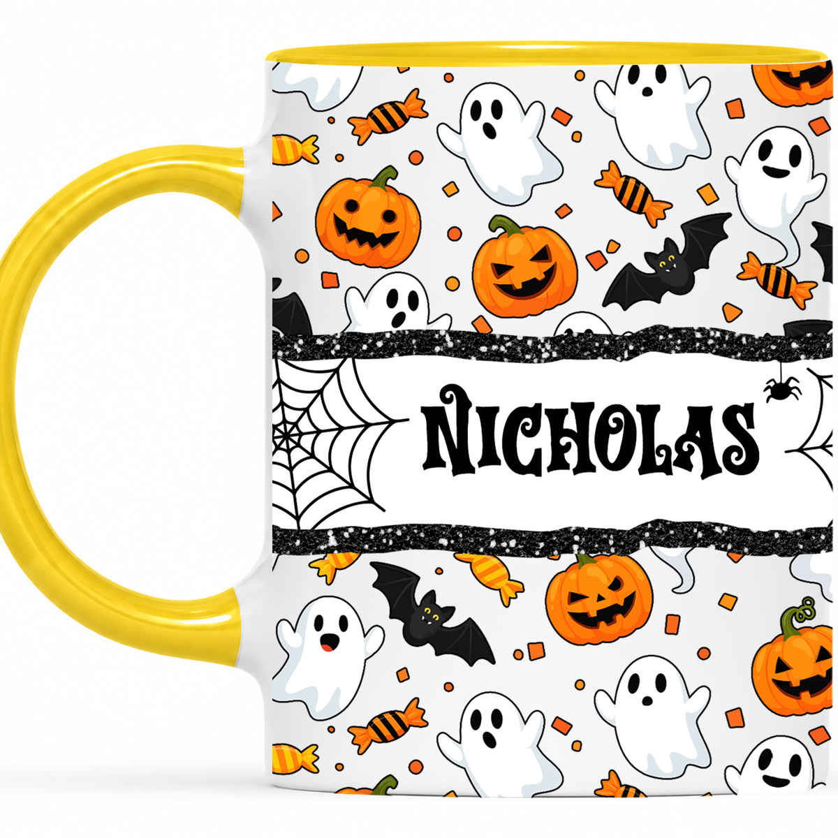 Personalized Halloween Name Mug - Cute Spooky Halloween Accent Mug - Halloween Lovers Gift
