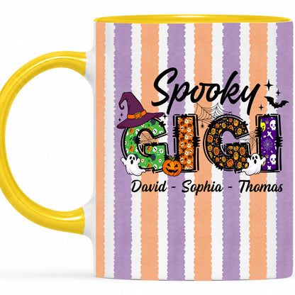 Personalized Halloween Accent Mug - Spooky Gigi Mug - Halloween Gift for Family Members