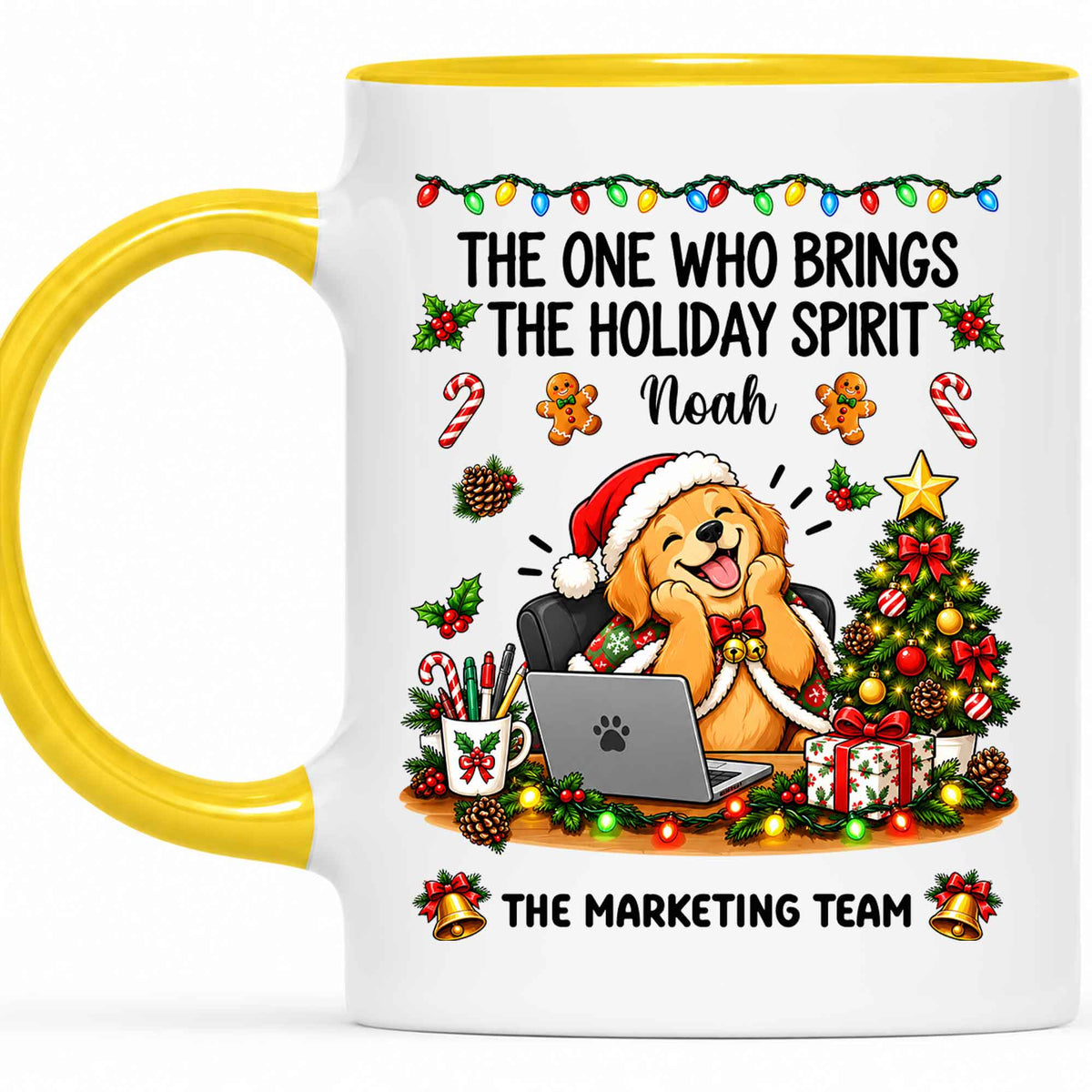 Personalized Christmas Mug for Coworkers - Custom Name Funny Office Coffee Cup - Christmas Gift for Coworkers, Colleagues