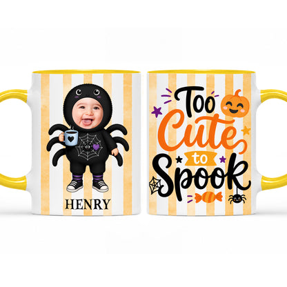 Personalized Halloween Baby Mug - Custom Photo Baby Kid Accent Mug - Cute Spooky Baby Gift