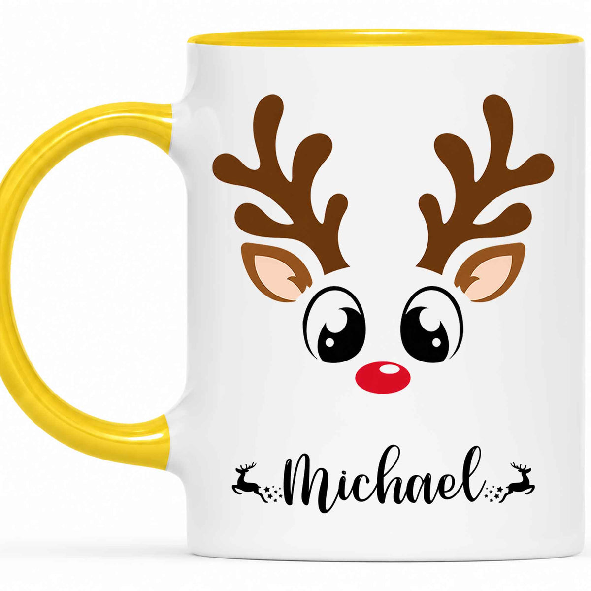 Personalized Christmas Matching Mug - Reindeer Mug Sets for Families, Groups, Businesses & Teams - Christmas Gift