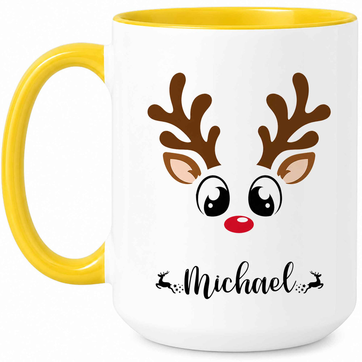 Personalized Christmas Matching Mug - Reindeer Mug Sets for Families, Groups, Businesses & Teams - Christmas Gift
