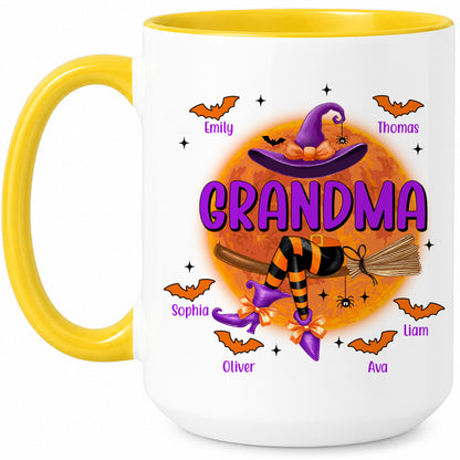 Personalized Halloween Accent Mug - One Spooky Granny Coffee Cup - Halloween Gift for Grandma, Mom