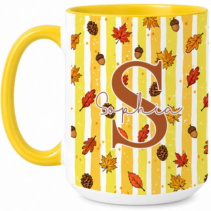 Personalized Thanksgiving Mug - Custom Name Fall Pumpkin Mug - Thanksgiving Gift for Friends, Self Gift